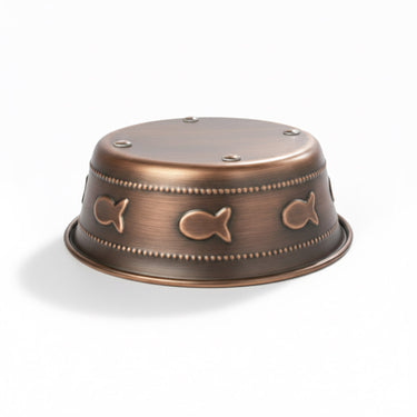 Premium Bowl Fish Embossed – Antique Copper - 470 ML